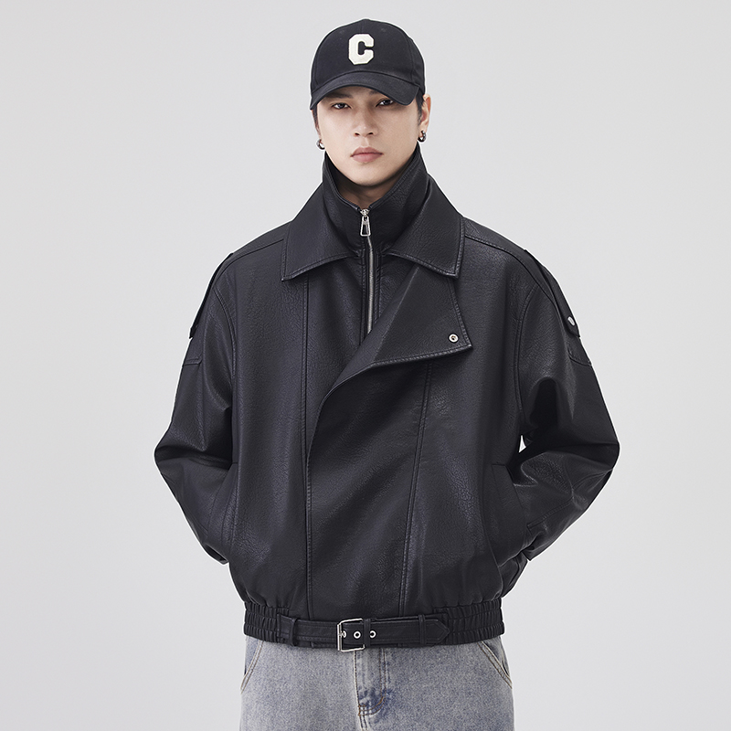 Streetwear Clothing Brands - Осенне-зимняя кожаная куртка, мужская уличная модная