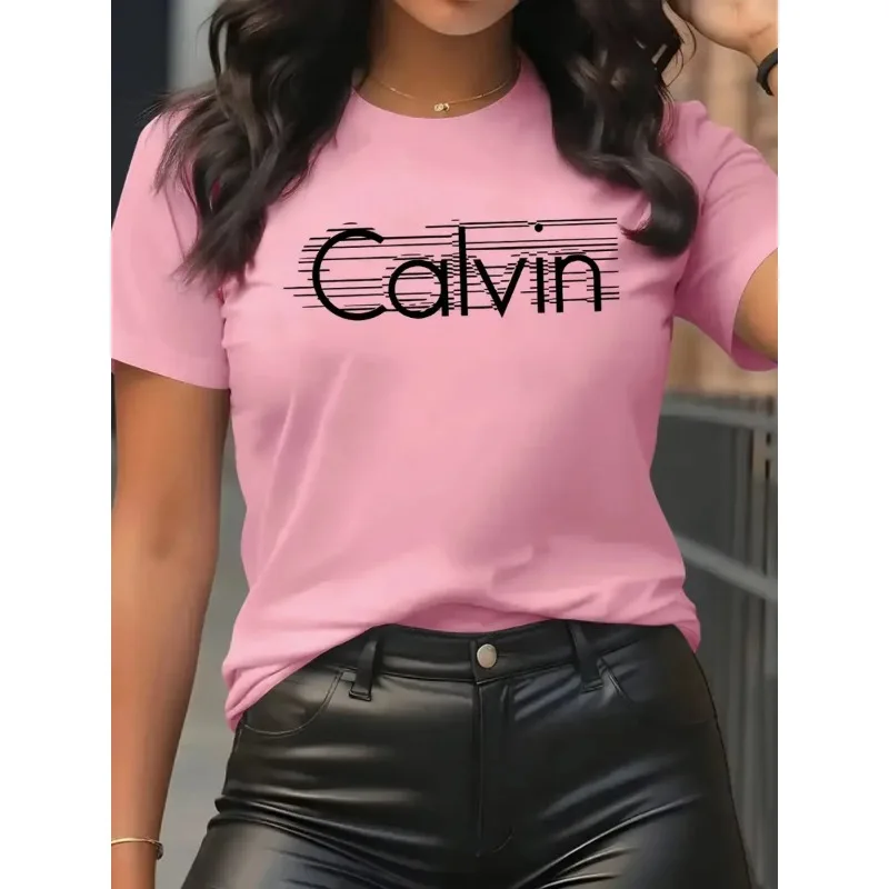 Streetwear Brand Fashion - Calvin женская футболка для отдыха, модные