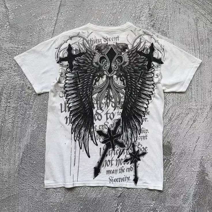 Gothic Streetwear Brand - Футболка Y2K в готическом стиле с