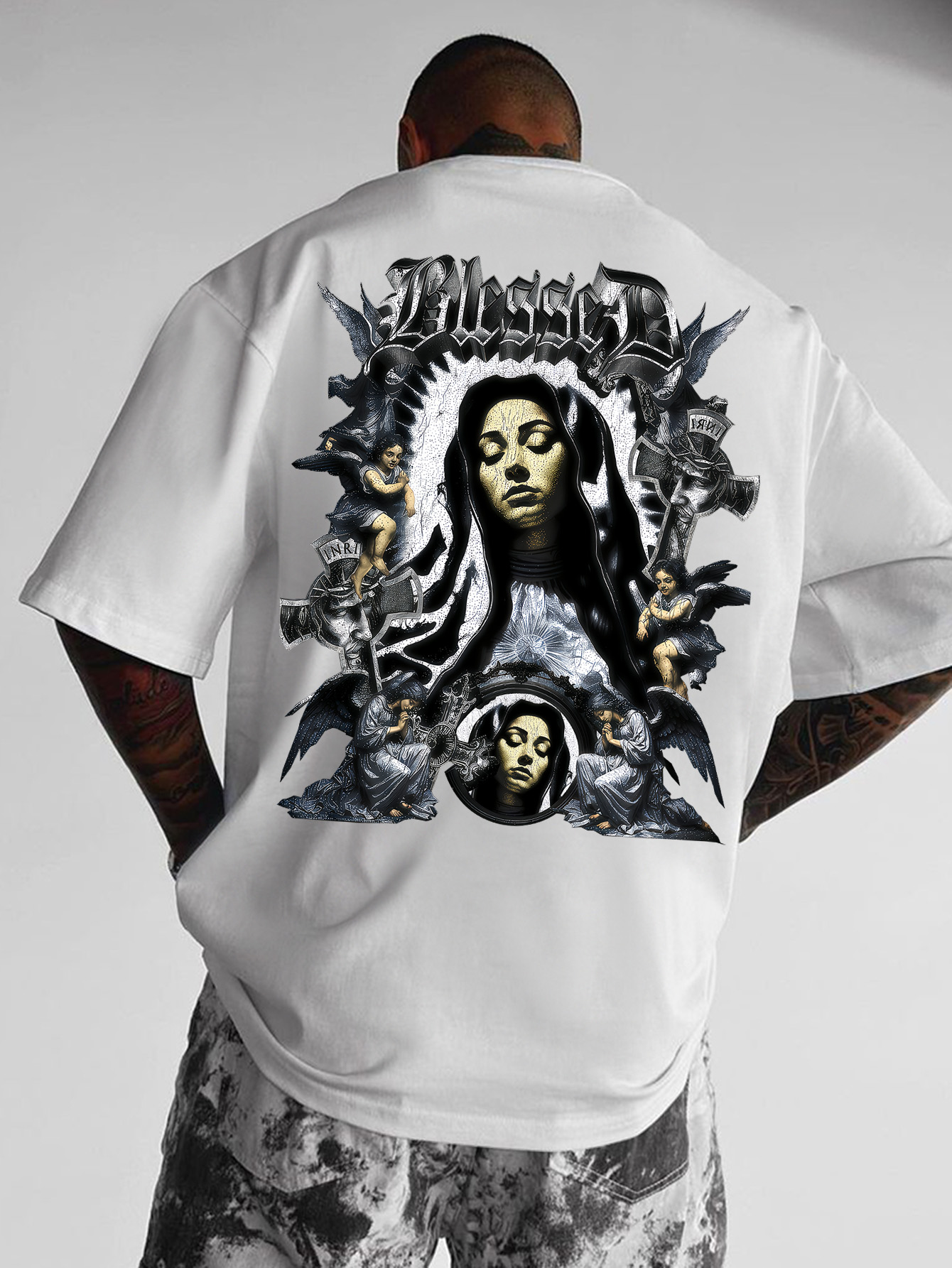 Gothic Streetwear Brand - Мужская оверсайз футболка в готическом стиле