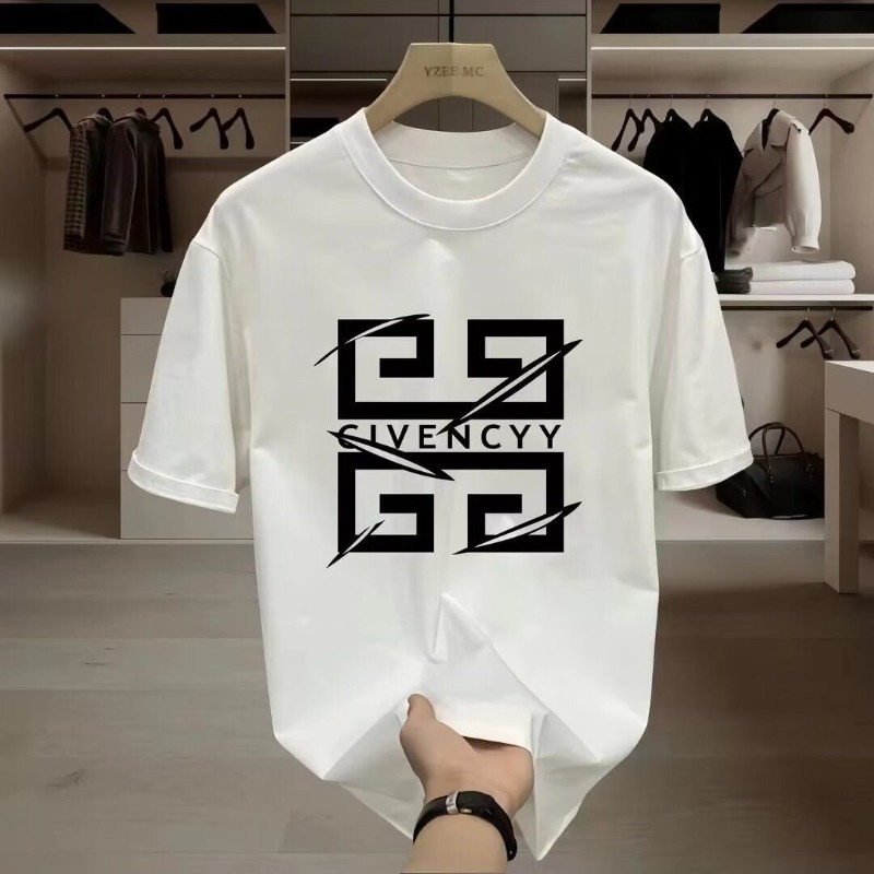 Streetwear Brand Fashion - Мужская футболка GIVENCY с принтом логотипа,